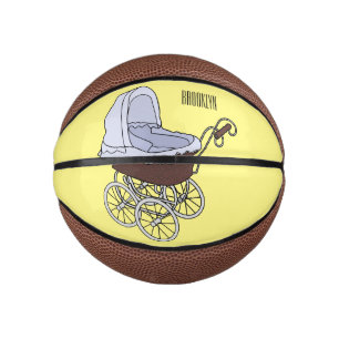 Stroller cartoon illustration mini basketball