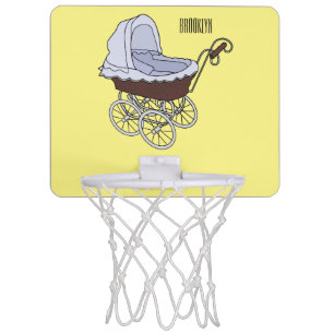 Stroller cartoon illustration mini basketball hoop