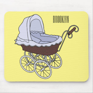 Stroller cartoon illustration mouse pad
