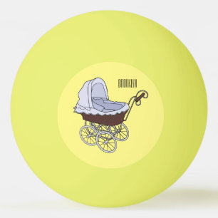 Stroller cartoon illustration ping pong ball