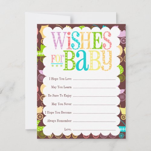 Stroller Chic "Wishes For Baby" Custom Invitations