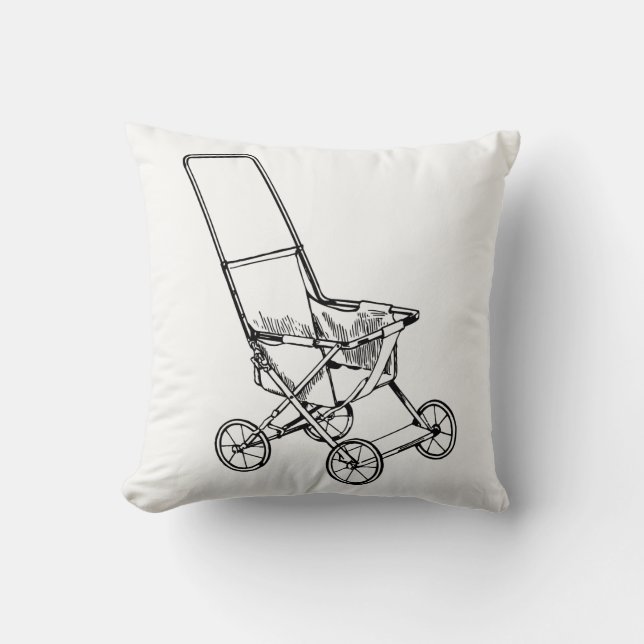 Stroller Throw Pillow (Front)