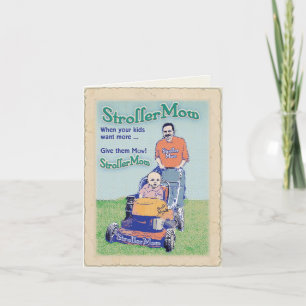 StrollerMow birthday Card