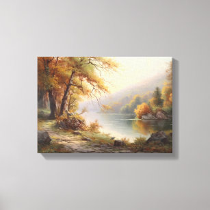 Strolling Along The Riverbank in The Afternoon Canvas Print