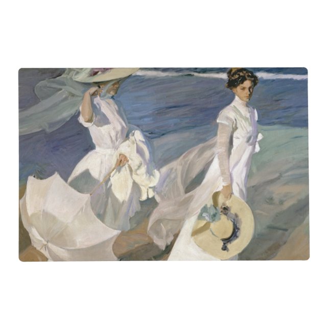 Strolling along the Seashore, 1909 2 Placemat (Front)