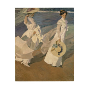 Strolling along the Seashore, 1909 2 Wood Wall Decor