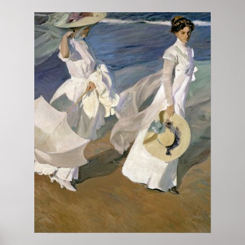 Strolling along the Seashore 1909 Poster