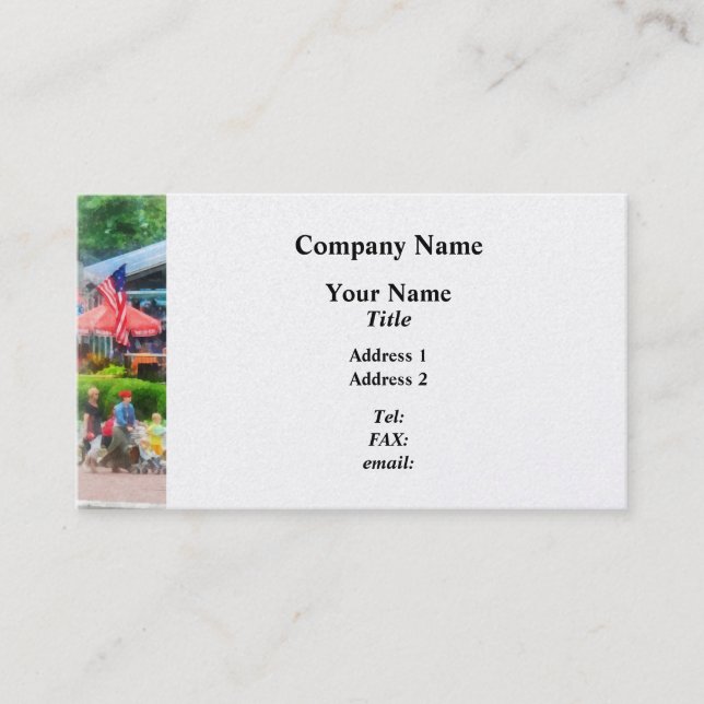 Strolling Around Inner Harbor Baltimore Business Card (Front)
