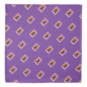 Strolling Lady In Black Purple  Duvet Cover