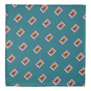 Strolling Lady In Black Teal  Duvet Cover