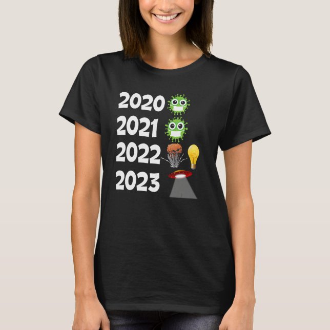 Strom Energy Alien New Year's Eve 2023 Good Slip H T-Shirt (Front)