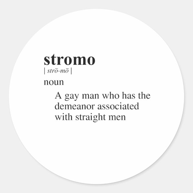STROMO CLASSIC ROUND STICKER (Front)