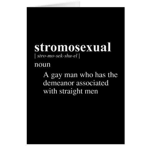 STROMOSEXUAL DEFINITION CARDS (Front)