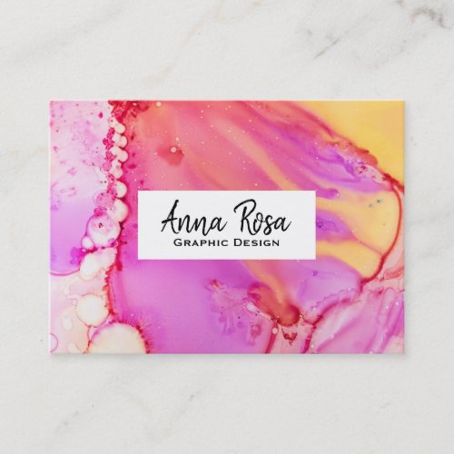  Strong Abstract Organic Marble Watercolor Business Card