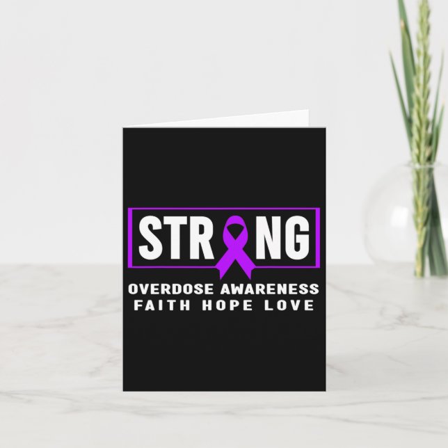 Strong - Addiction Awareness  Card (Front)