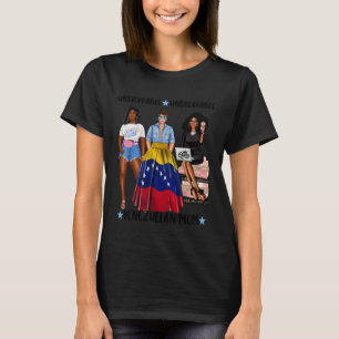 Strong Afro Venezuelan Mom Venezuela Flag Latina W T-Shirt