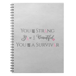 Strong and Beautiful | Breast Cancer Survivor Notebook