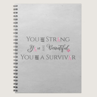 Strong and Beautiful | Breast Cancer Survivor Notebook