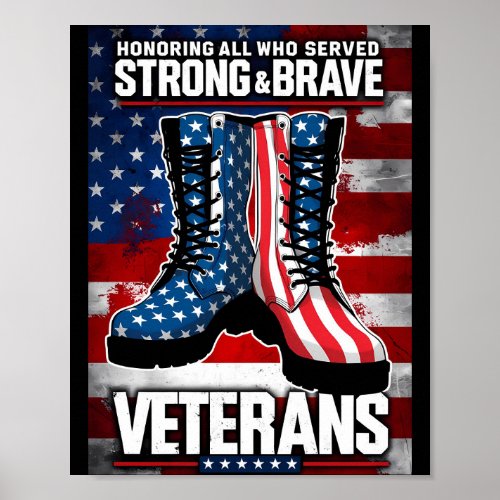 Strong and brave veterans poster