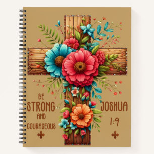 Strong and Courageous Joshua 1:9   Christian  Notebook