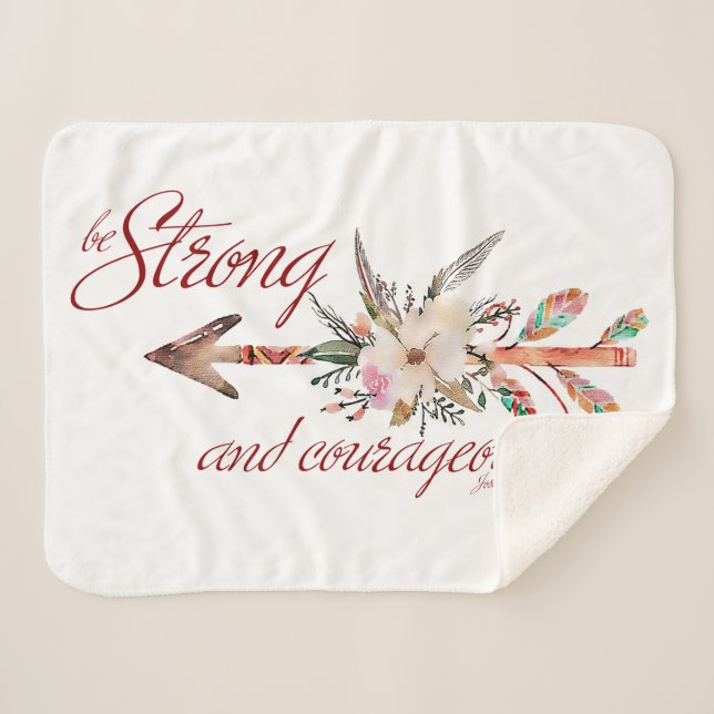 Strong and courageous sherpa blanket (Front (Horizontal))