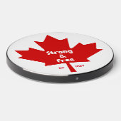 "Strong and Free" Maple Leaf Wireless Charger (Front 2)