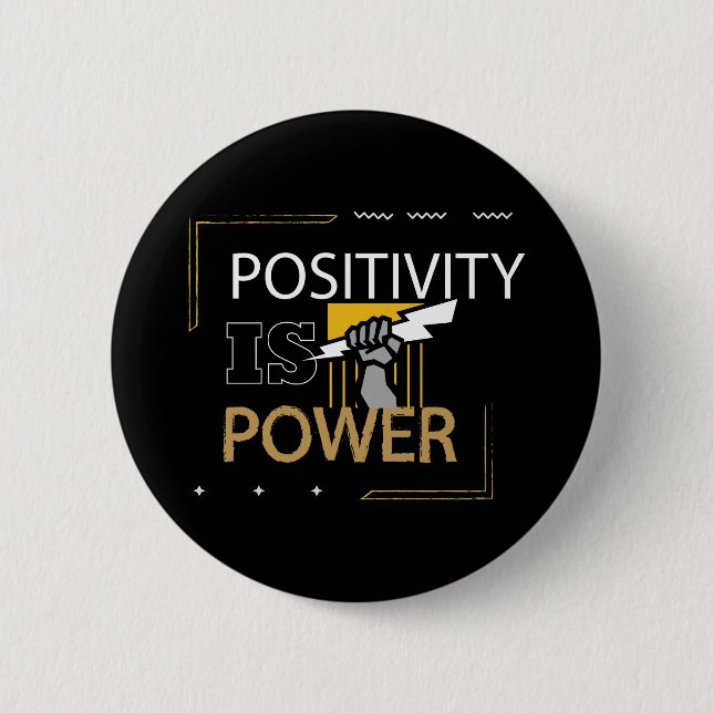 Strong and Motivated Design  Button (Front)