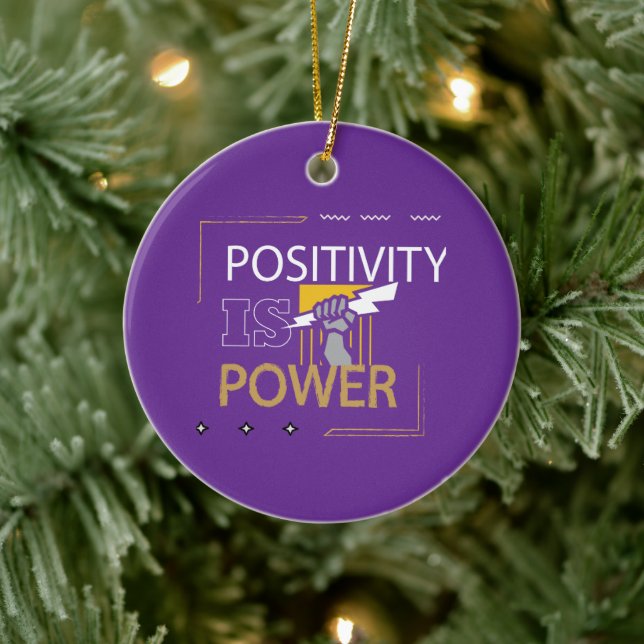 Strong and Motivated Design  Ceramic Ornament (Tree)