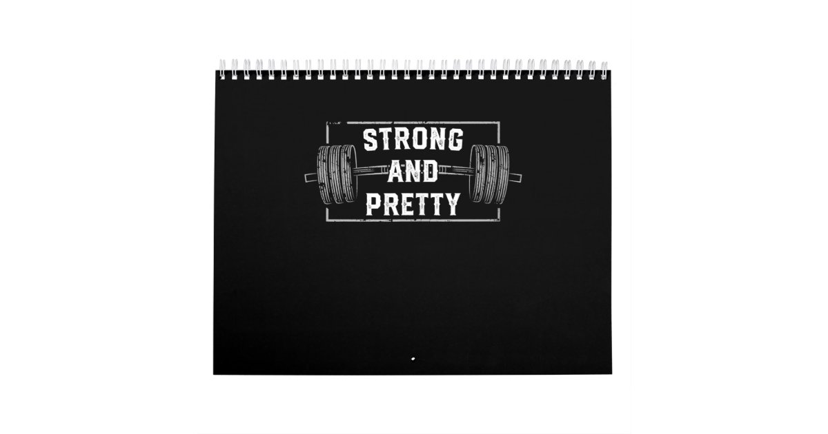 velgørenhed Dodge gnier Strong And Pretty Funny Gym Quotes Tank Top Calendar | Zazzle