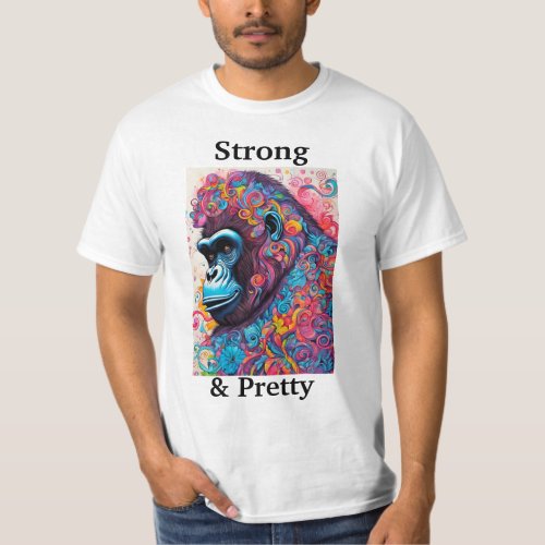 Strong and Pretty Gorilla for Bodybuilders T_Shirt