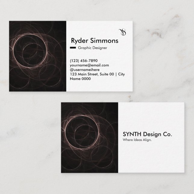 Strong Artistic Modern Abstract Graphic Clean Business Card (Front/Back)