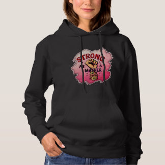 Strong as a Mother – Floral Empowerment Art Hoodie