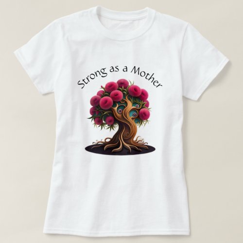 Strong as a Mother Honoring Moms Love  Strength T_Shirt