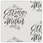 strong as mom mothers day black fabric