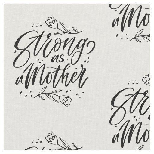 strong as mom mothers day black fabric
