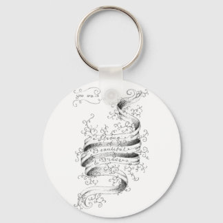 Strong, Beautiful & Brave Keychain