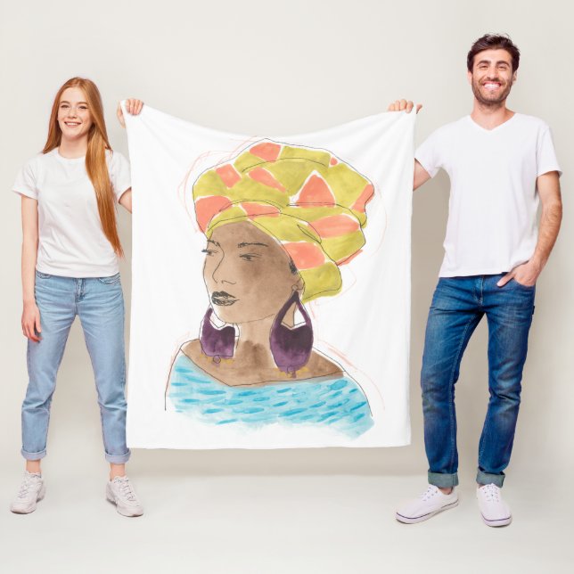 Strong & Beautiful Lady Fleece Blanket (In Situ)