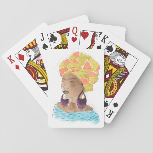 Strong  Beautiful Lady Poker Cards