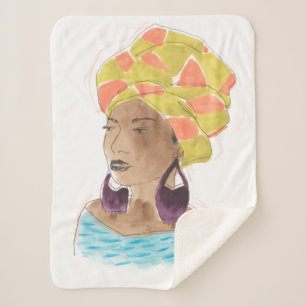 Strong & Beautiful Lady Sherpa Blanket