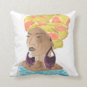 Strong & Beautiful Lady Throw Pillow