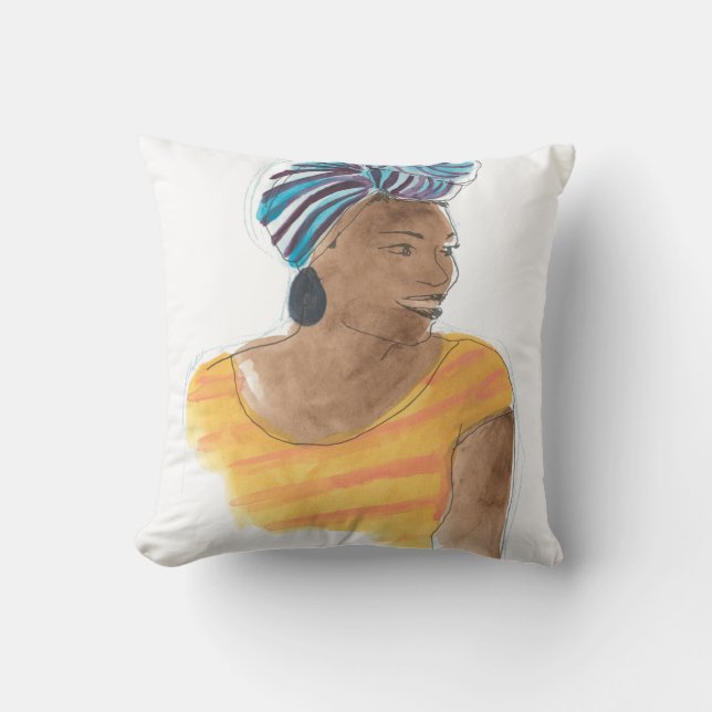 Strong & Beautiful Throw Pillow (Front)