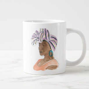 Strong & Beautiful Woman Giant Coffee Mug