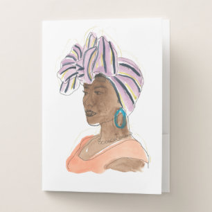 Strong & Beautiful Woman Pocket Folder