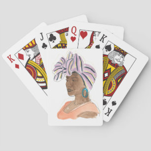 Strong & Beautiful Woman Poker Cards