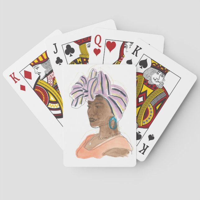 Strong & Beautiful Woman Poker Cards (Back)