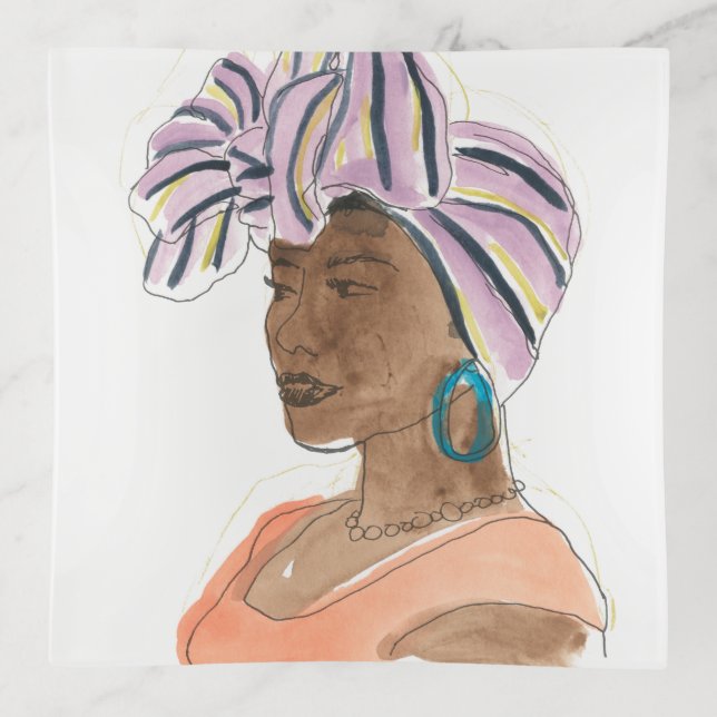 Strong & Beautiful Woman Trinket Tray (Front)