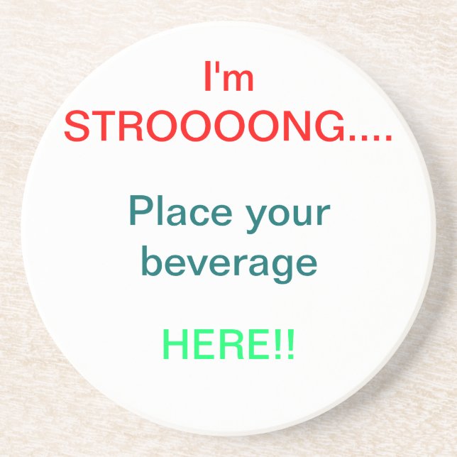 STRONG Beverage Holder Drink Coaster (Front)