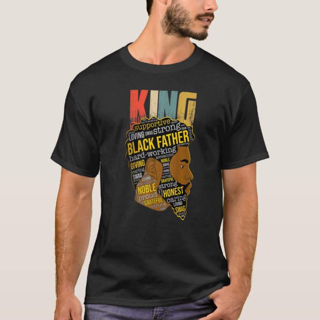 Strong Black King African American Natural Afro T-Shirt (Front)