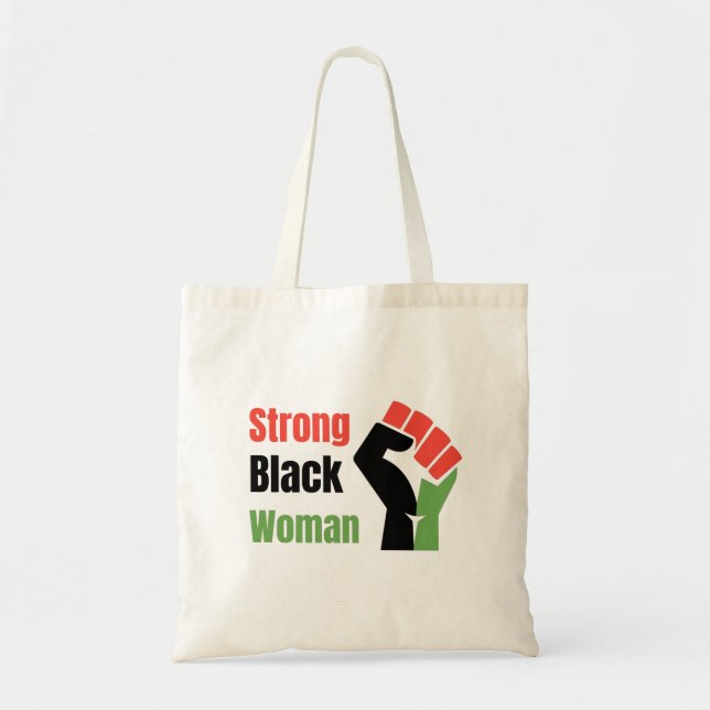 Strong Black Woman Tote Bag (Front)