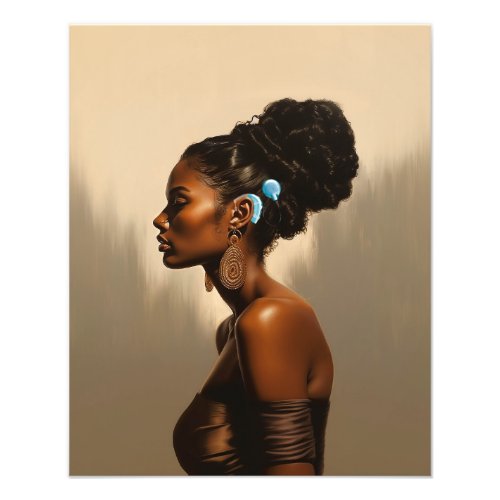 Strong Black Women wearing cochlear implant Photo Print